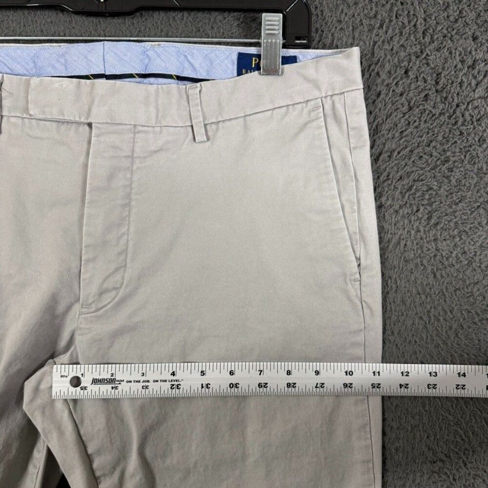 Polo Ralph Lauren Pants Mens 34x30 Gray Slim Fit Stretch Chino Preppy Casual - Picture 4 of 15